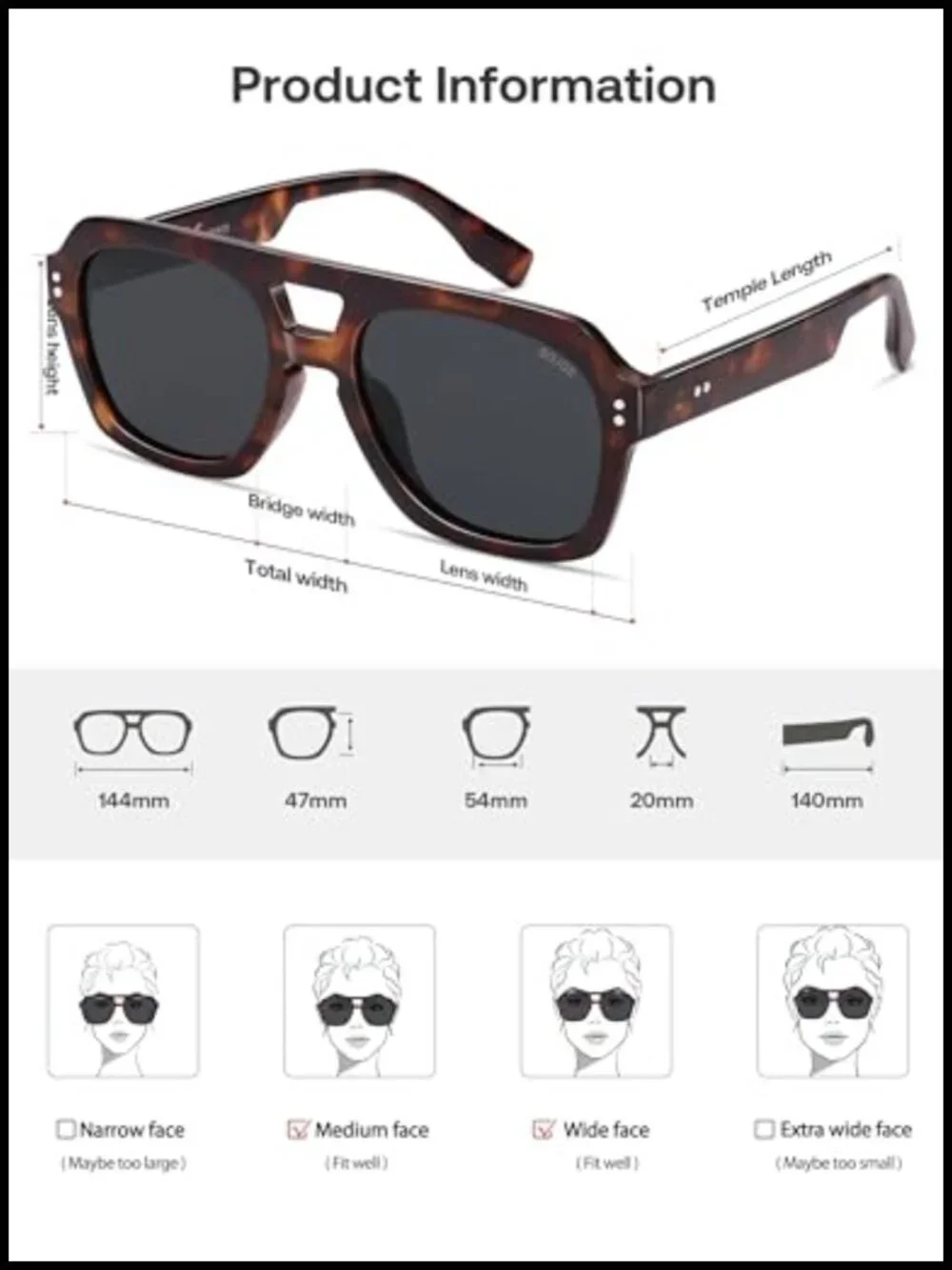 Retro Polarized Aviator Sunglasses for Women Men